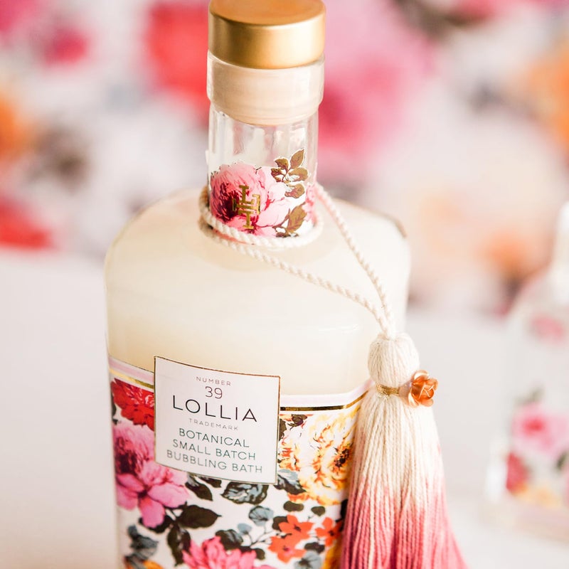 Lollia Always in Rose Bubble Bath, 25 fl oz, Rose & Hibiscus Scented Bubble Skin Care for Women, Moisturizing & Hydrating Luxury Floral Bubbling Bath Soap for Home Spa - Image 3