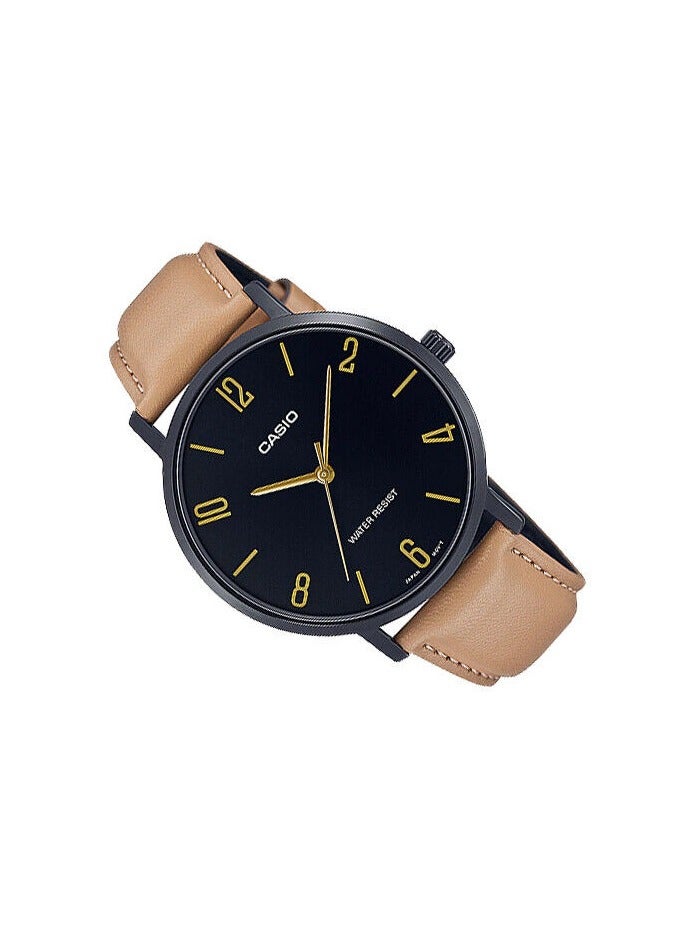 كاسيو ساعة يد للرجال MTP-VT01BL-1B بسوار جلد - Image 2