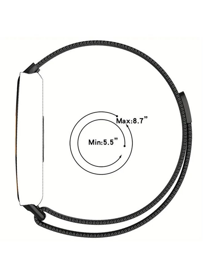 حزام ميلانيسي مغناطيسي مع غطاء حالة من TPU لهواوي باند 8 و9 فضي - Image 4