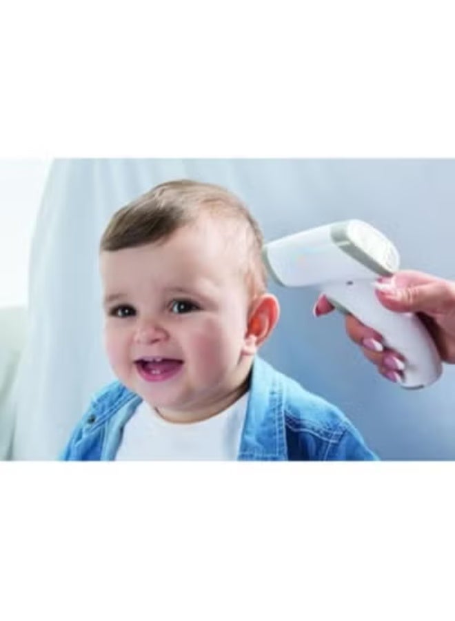 Nuvita 2091C Digital Infrared Thermometer - Professional Non-Contact Forehead Temperature Gun - CE & FDA Approved Medical Device with 3-Color Fever Alarm - Image 2