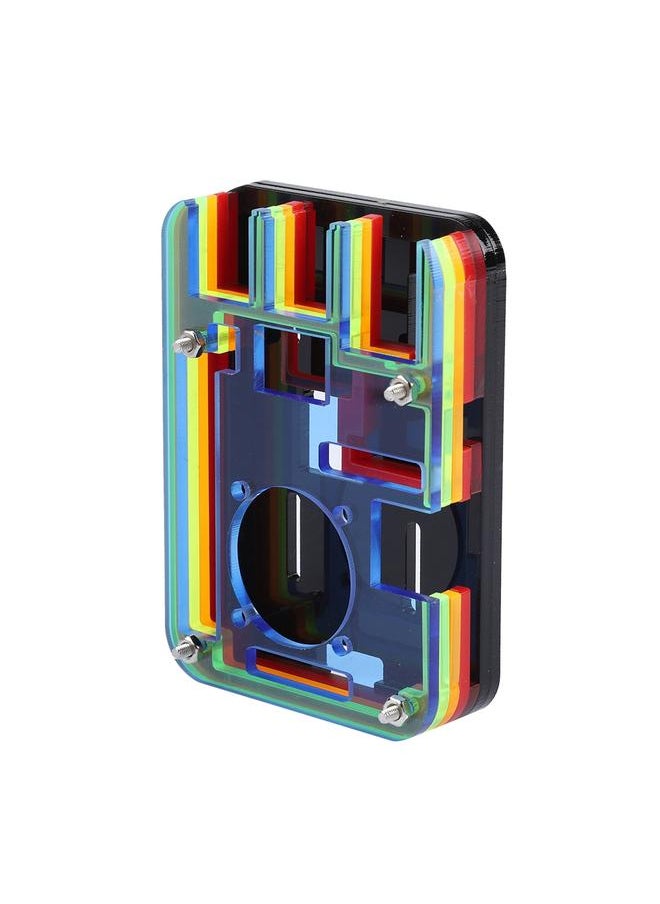 Thoraya Specialty 7 Layers Square Case for Raspberry Pi 3B+ Anti-impact Shell for Raspberry Pi-Colorful  - Image 1