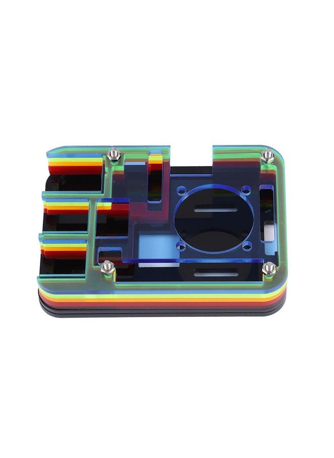 Thoraya Specialty 7 Layers Square Case for Raspberry Pi 3B+ Anti-impact Shell for Raspberry Pi-Colorful  - Image 3
