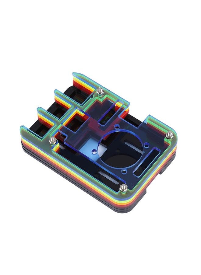 Thoraya Specialty 7 Layers Square Case for Raspberry Pi 3B+ Anti-impact Shell for Raspberry Pi-Colorful  - Image 5
