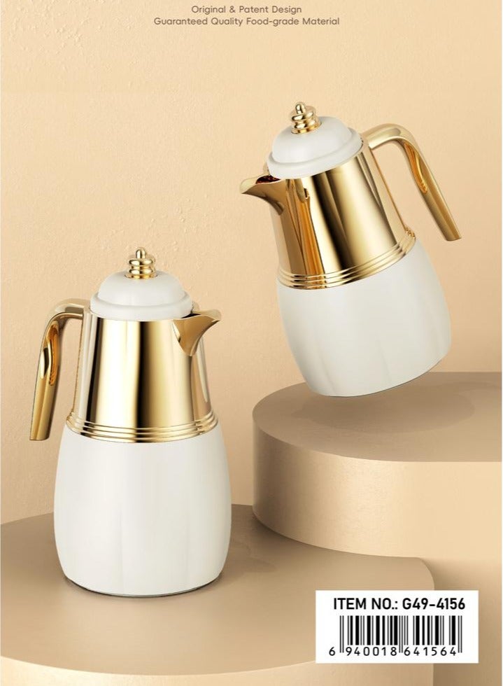 AL-GANNAS 2 Peice Thermos Set for Tea & Coffee | 1L & 0.7L | High-Quality with 2-Year Heat Retention Warranty | Elegant New Design - Image 5