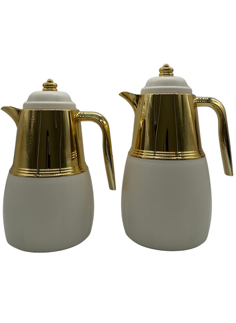 AL-GANNAS 2 Peice Thermos Set for Tea & Coffee | 1L & 0.7L | High-Quality with 2-Year Heat Retention Warranty | Elegant New Design - Image 1
