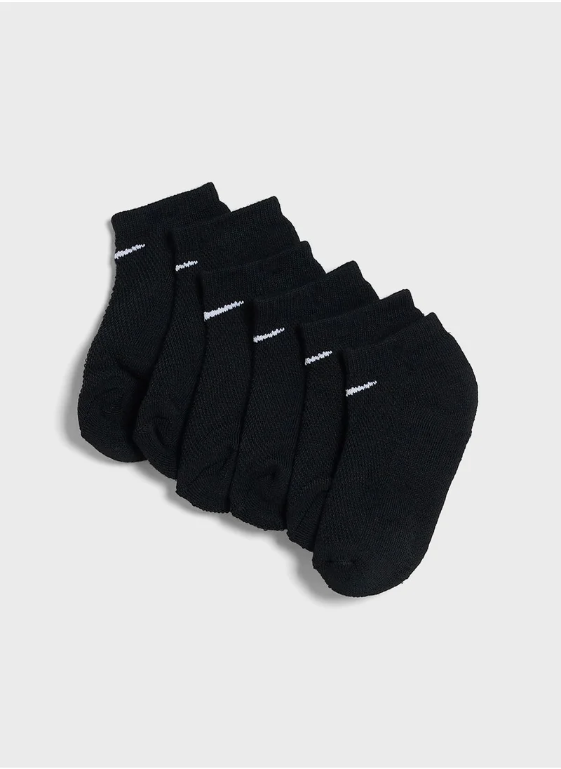 Nike Kids 6 Pack No Show Mesh Cushioned Socks