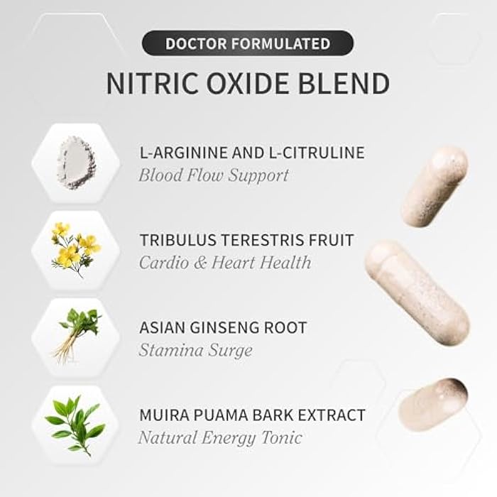 SNAP SUPPLEMENTS مكملات سناب نيتريك أوكسيد مع L-أرجينين لدعم الطاقة، التعافي السريع، صحة القلب، نمو العضلات والدورة الدموية، 60 كبسولة نباتية (إمداد لشهر واحد) - Image 3