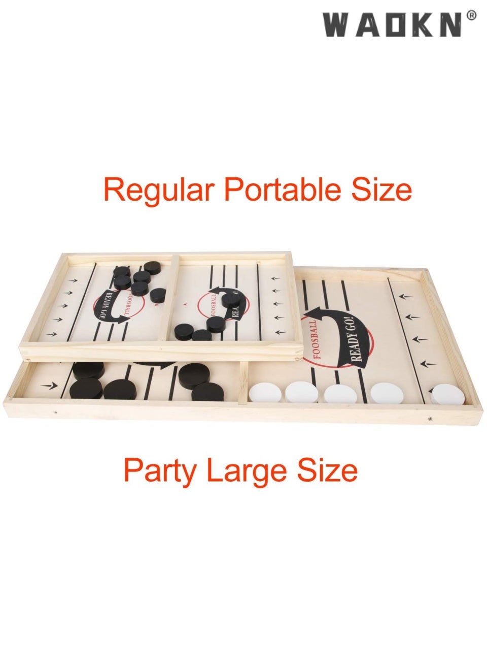 WAOKN Regular Size Fast Sling Puck Game Slingshot Board Games for Adult and Kids Foosball Board Game Slingshot Table Hockey Party Game Bouncing Chess Hockey Game Table Desktop Battle 2 in 1 Ice Hockey