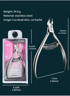 Generic Stainless Steel Nail Cuticle Cutter, Professional Nail Clipper, Nail Care Tools, for Manicure and Pedicure (Silver)  - Image 3