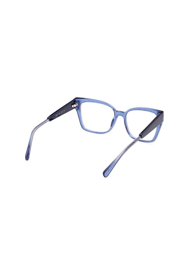 ماكس اند كو نظارة طبية بشكل جيومتريك للنساء بأذرع بلاستيكية MO5070  مقاس 53 - أزرق لامع - Image 5