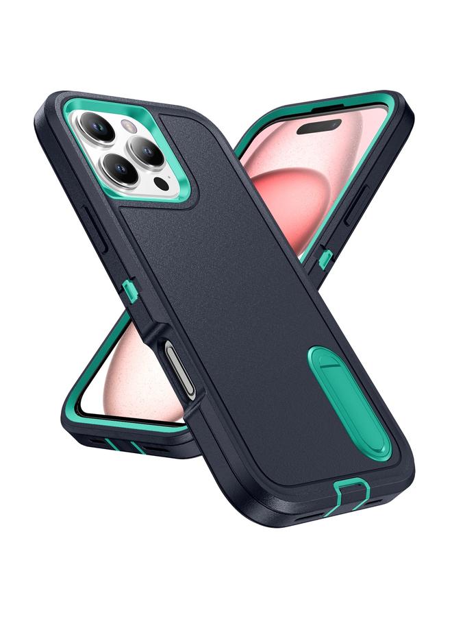 S-TOP Case For iPhone 16 Pro Rugged PC + Silicone Phone Case with Holder - Image 2