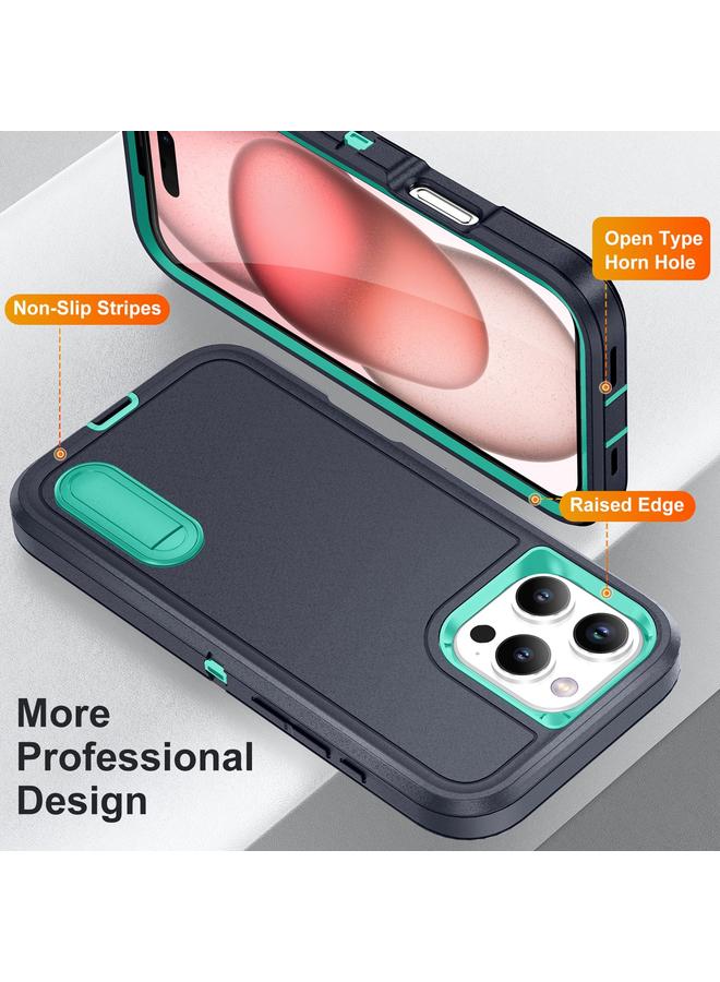 S-TOP Case For iPhone 16 Pro Rugged PC + Silicone Phone Case with Holder - Image 3