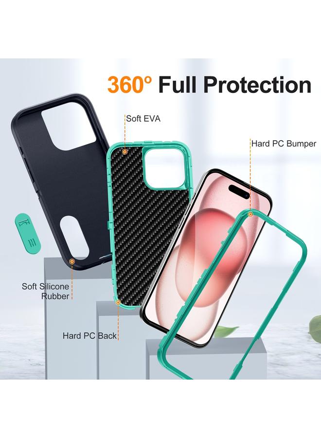 S-TOP Case For iPhone 16 Pro Rugged PC + Silicone Phone Case with Holder - Image 4