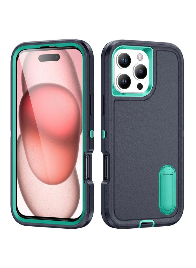 S-TOP Case For iPhone 16 Pro Rugged PC + Silicone Phone Case with Holder - Image 1