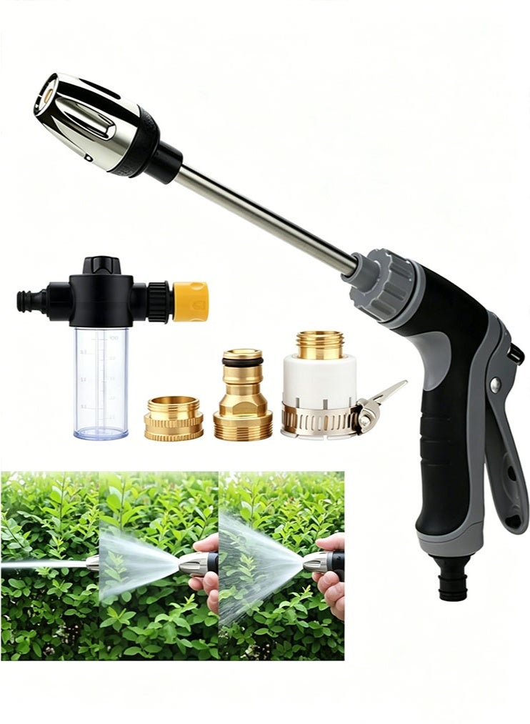 Pressure Washer, Pressure Washer Gun Set with All Garden Hoses, Hydro Power Water Jets Cleaner Attachment, Adjustable Nozzle Cleaning Sprayer with 3 Modes for Patio, Car, Driveway and Outdoor - Image 1