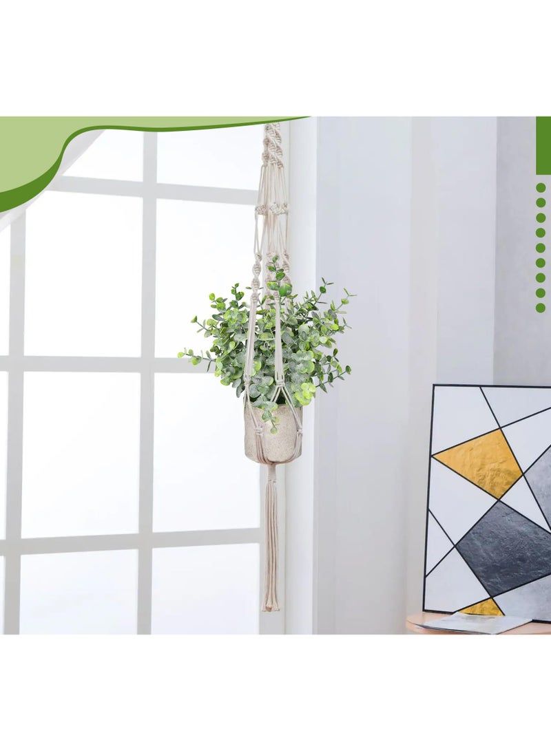 Arabest Fake Plants, 5 Pack Mini Potted Artificial Plant Small Faux Eucalyptus Greenery Plastic Fake Green Grass Plants for Indoor Outdoor Office Bathroom Shelf Farmhouse Coffee Table Decoration - Image 5