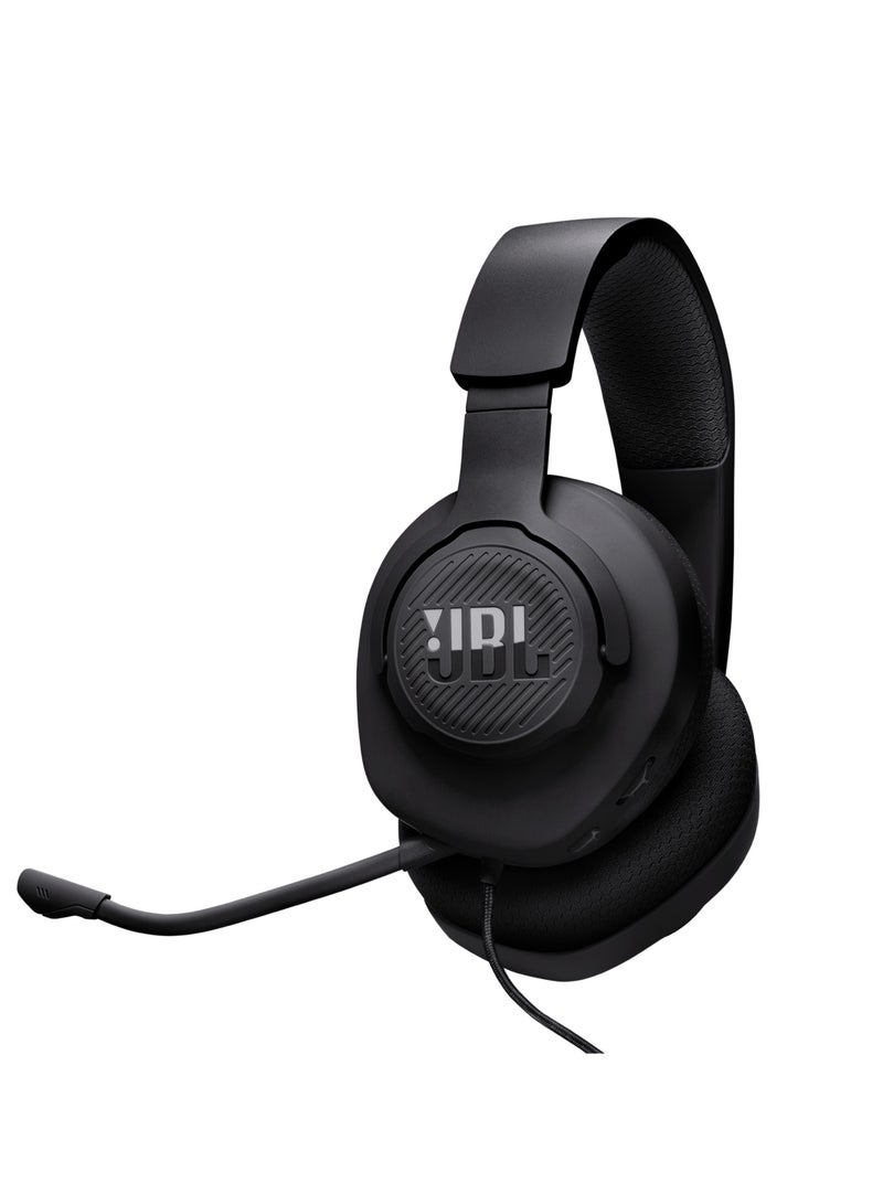 JBL JBL Quantum 100M2 Wired Over-Ear Gaming Headphones with JBL QuantumSOUND Signature and 3.5mm Earphone Jack, Multi-Platform Compatible, Detachable Microphone, Mute Function, Black - Image 1