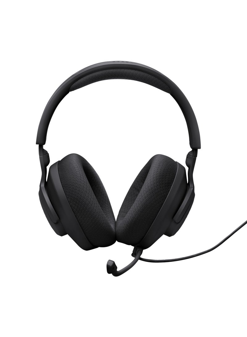 JBL JBL Quantum 100M2 Wired Over-Ear Gaming Headphones with JBL QuantumSOUND Signature and 3.5mm Earphone Jack, Multi-Platform Compatible, Detachable Microphone, Mute Function, Black - Image 2