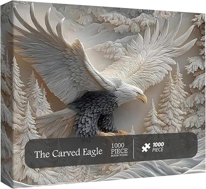 Eagle Wildlife Jigsaw Puzzle 1000 Pieces Challenging Art for Family Activity Home Decoration - Image 2
