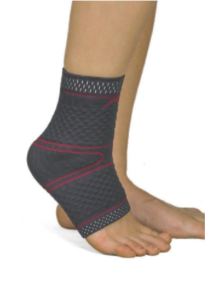 AID PLUS Elastical Ankle Support (Medium) – Adjustable Ankle Brace for Pain Relief, Injury Prevention & Joint Stability | Compression Support Sleeve | SKU: 60266 