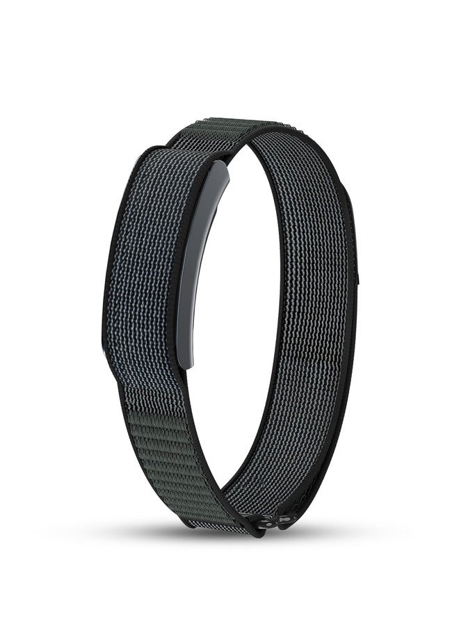DADO Nylon Replacement Band, Compatible with Amazfit Helio Strap - Adjustable, Breathable Sport Wristband for Fitness Tracker, Comfortable for All-Day Wear (Black Grey) - Image 1