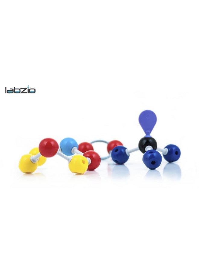 Labzio - Premium Molecular Model Teacher Set for Inorganic and Organic Chemistry, 126 Atom Pieces, 86, Links12 of Orbital Lobe and 6 Electron Lone Pair Paddles - Image 2