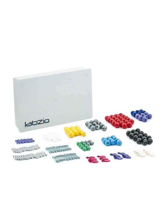 Labzio - Premium Molecular Model Teacher Set for Inorganic and Organic Chemistry, 126 Atom Pieces, 86, Links12 of Orbital Lobe and 6 Electron Lone Pair Paddles - Image 1