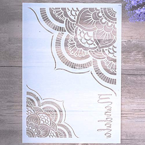 SLGIFT DIY Decorative Mandala Stencil Template for Painting On Walls Furniture Crafts (A4 Size) - Image 1