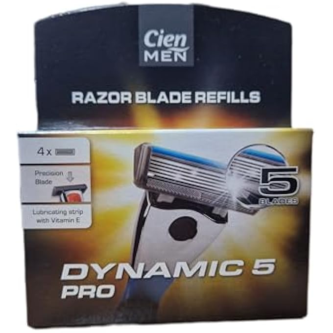 Cien Lidl Cien Men  Dynamic 5 Pro Razor Refills  Pack of 4 - Image 3
