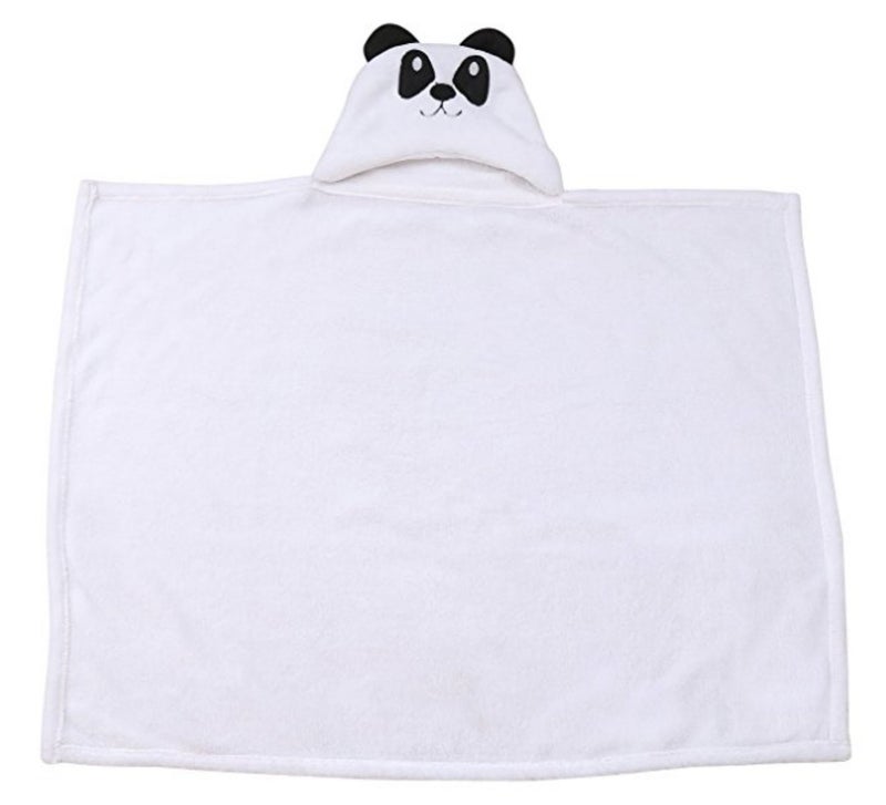 Brandonn BRANDONN All in 1 Ultrasoft Luxury Panda Hooded Funny Caps Wrapper/Bath Towel/Blanket for Babies (White) - Image 2