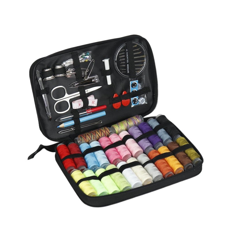 ATOOZED 98 PCS Sewing Kit Portable Sewing kit Box Sewing Supplies Accessories with 24Pcs Thread Spools Scissors Thread NeedlesTape Measure for DIY AdultsBeginnersEmergencyTravelHome - Image 1