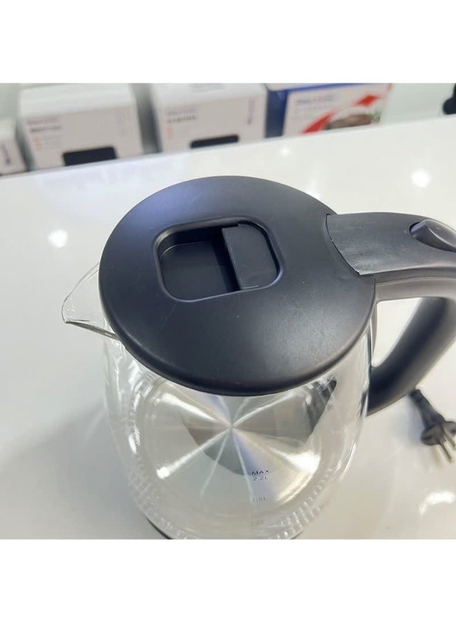 شظايا كريست غلاية زجاجية كهربائية Slivers Criest SC-303 – 1500 واط، سعة 2.0 لتر، غليان سريع، مياه ساخنة بسرعة وأمان - Image 3