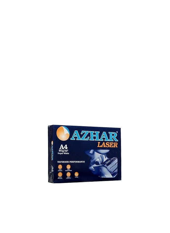 Azhar - AZHAR  A4 80 Gram - 500 Sheets - High Quality for Printing and Laser Imaging - Image 1