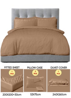 Blueberry 6 Pieces Super King Bed Sheet Set With Duvet Cover Bedding Set  - Image 1
