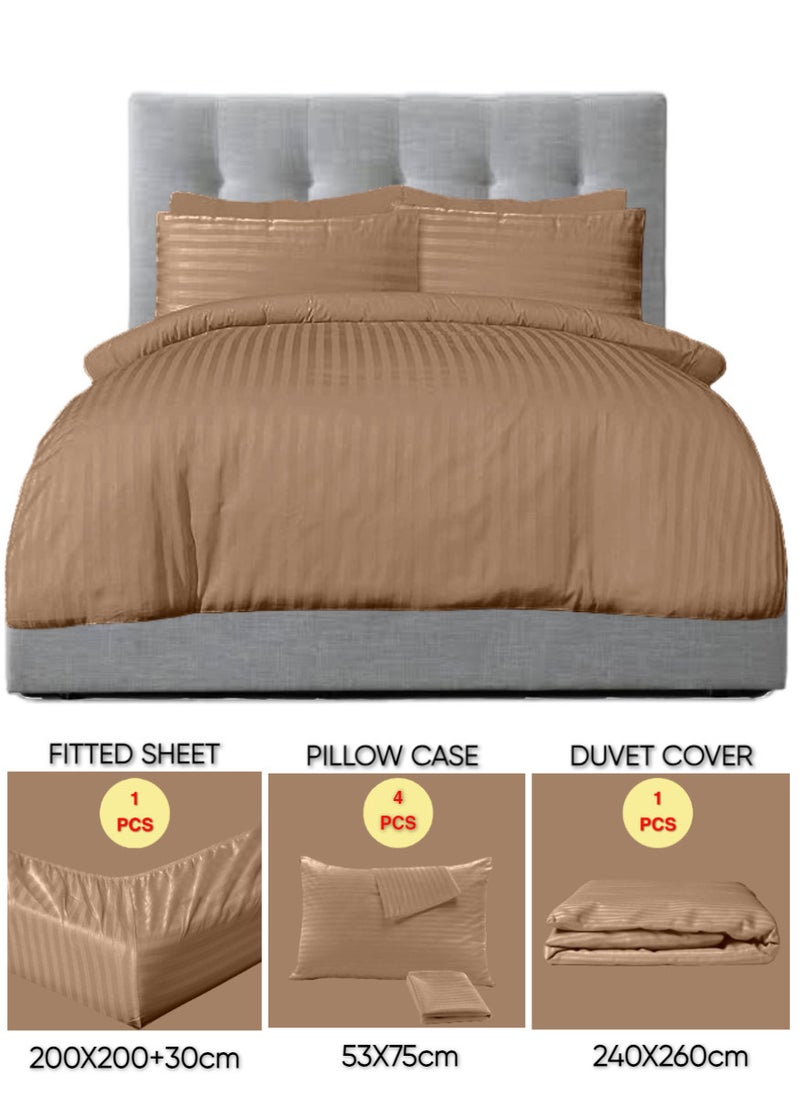 Blueberry 6 Pieces Super King Bed Sheet Set With Duvet Cover Bedding Set  - Image 1