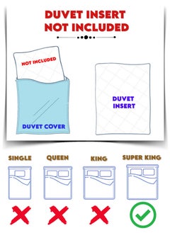 Blueberry 6 Pieces Super King Bed Sheet Set With Duvet Cover Bedding Set  - Image 4
