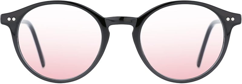 TIJN Blue Light Blocking Glasses Men Women Vintage Thick Round Rim Frame Eyeglasses - Image 1