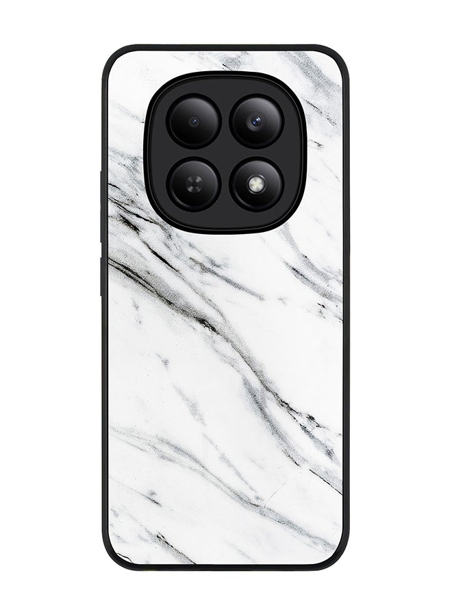 For Xiaomi Redmi Note 15 4G Case,Slim fit Camera Protection, Shockproof Thin Phone cover  - Marble Print Grey White
