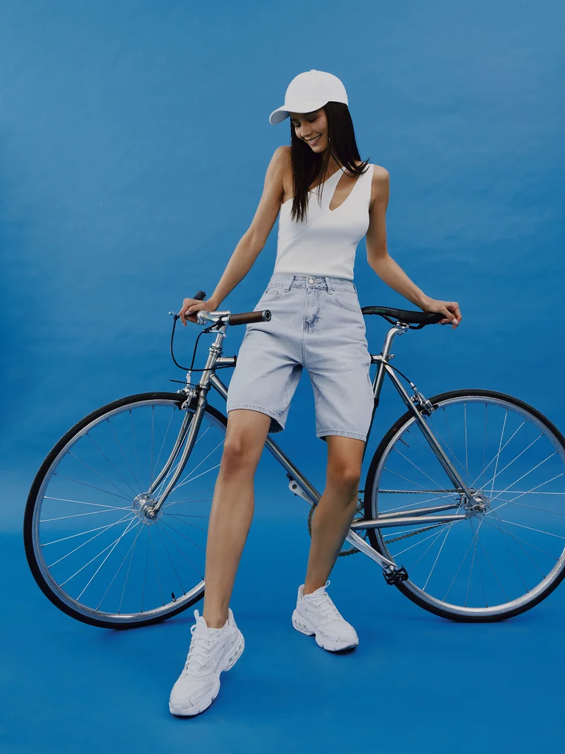 Lichi Denim Bermuda shorts