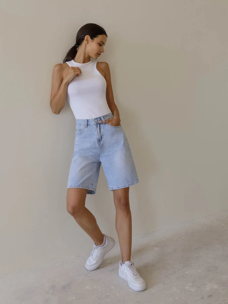 Lichi Denim Bermuda shorts