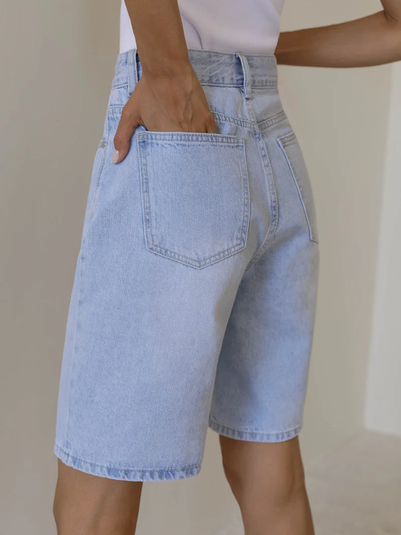 Lichi Denim Bermuda shorts