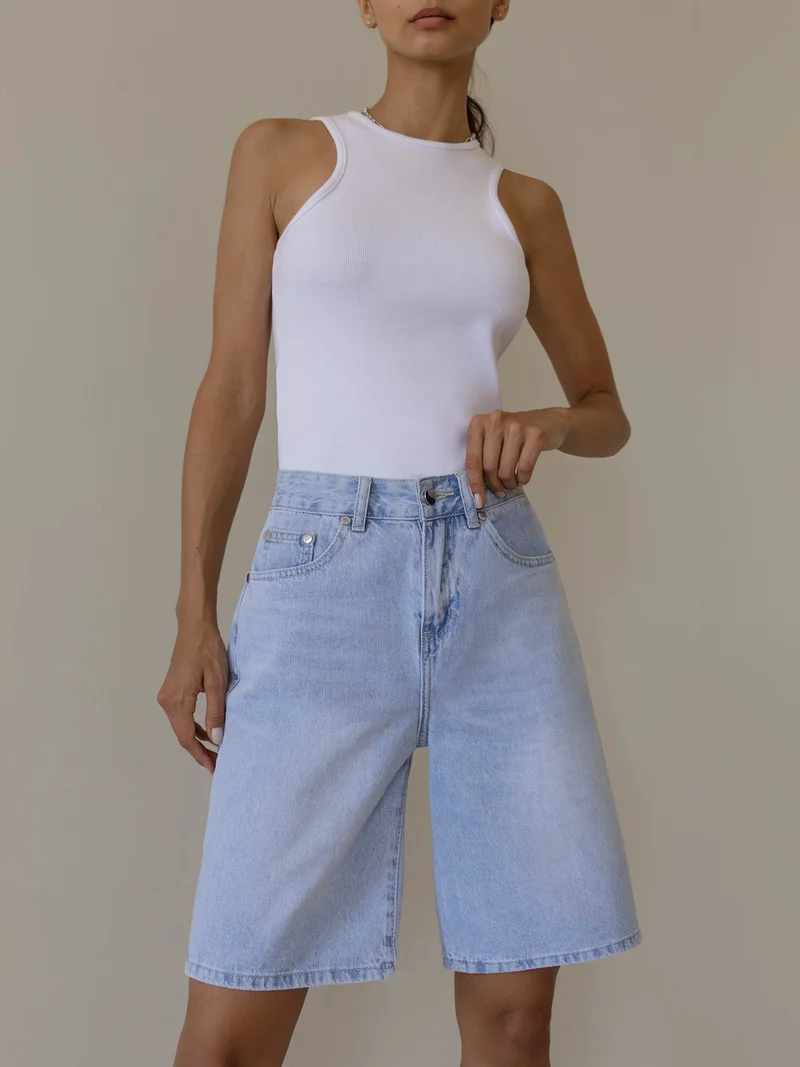 Lichi Denim Bermuda shorts