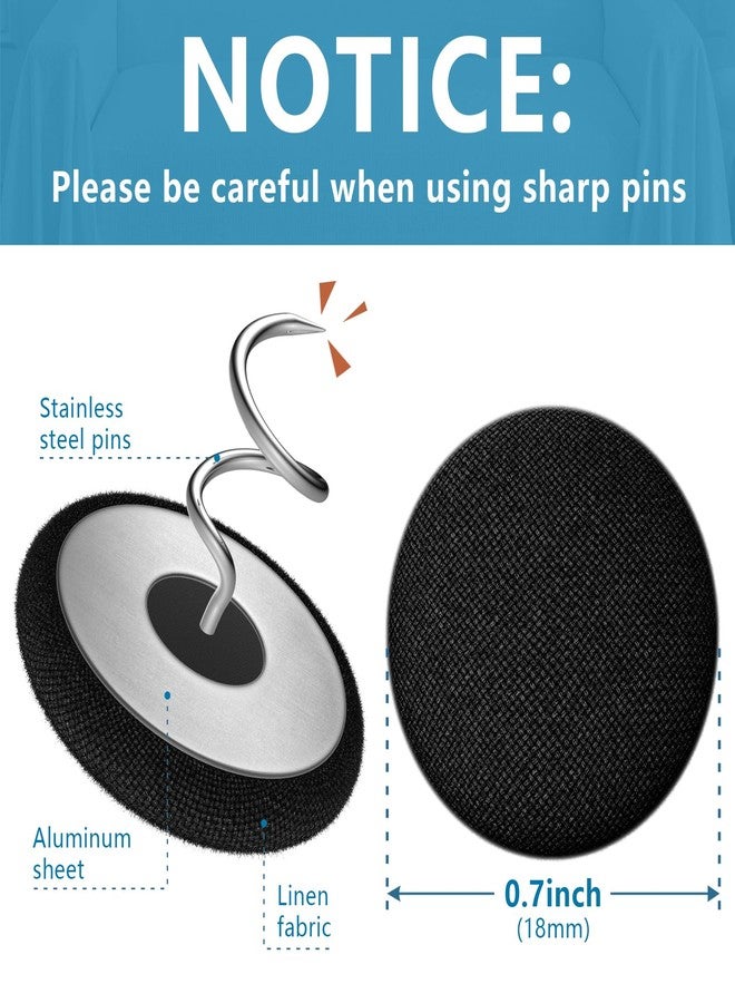 MAICOBI Flax Covered Button Twist Pins - for Bed Skirts Pins,Sofa,Upholstery,Armchair Caddies, Armrest Covers, Slipcovers (12, Black) - Image 5
