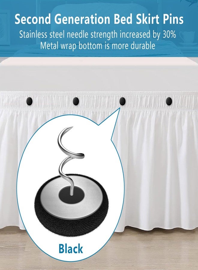 MAICOBI Flax Covered Button Twist Pins - for Bed Skirts Pins,Sofa,Upholstery,Armchair Caddies, Armrest Covers, Slipcovers (12, Black) - Image 4