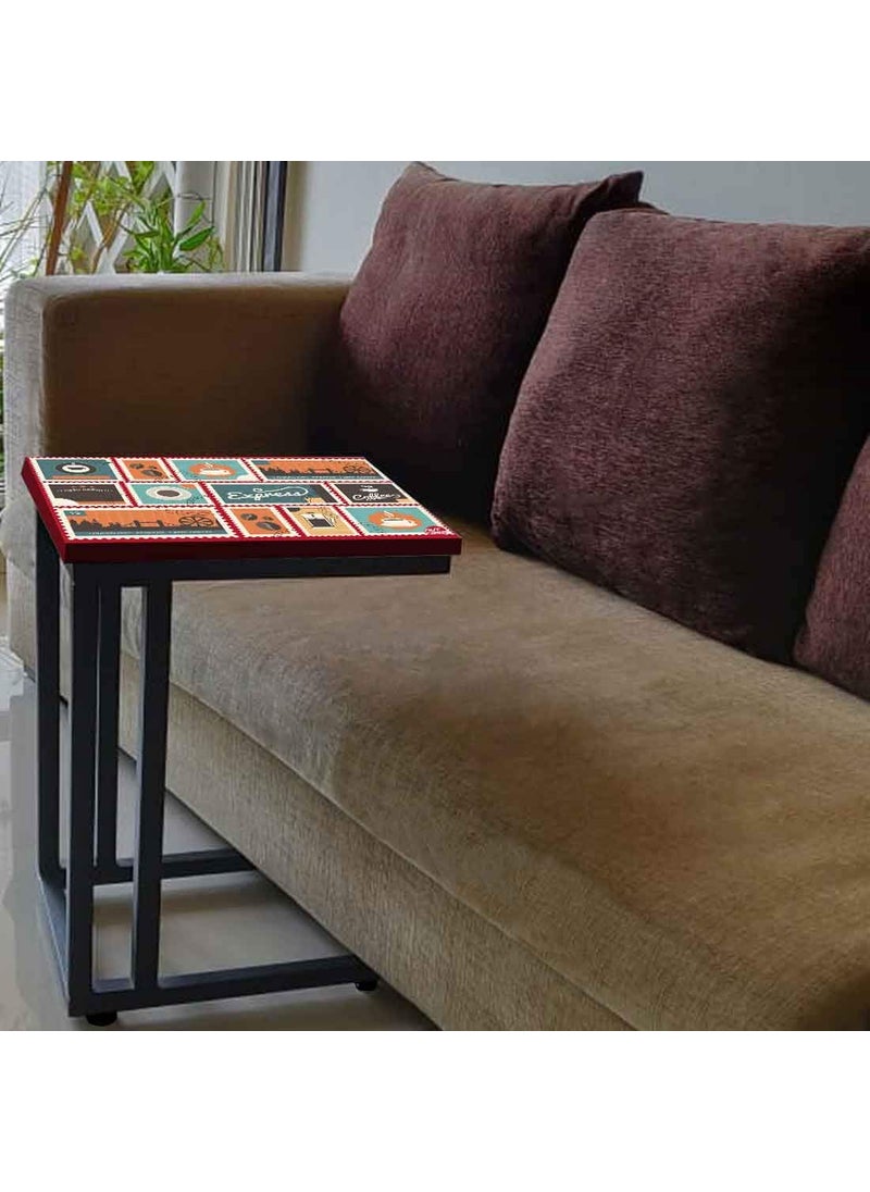 Nutcase Nutcase Design C Shaped Side Table for Laptop Work on Sofa CouchStudy Breakfast Snack Serving End Tables for Living Room Bedroom Express Coffee  - Image 2