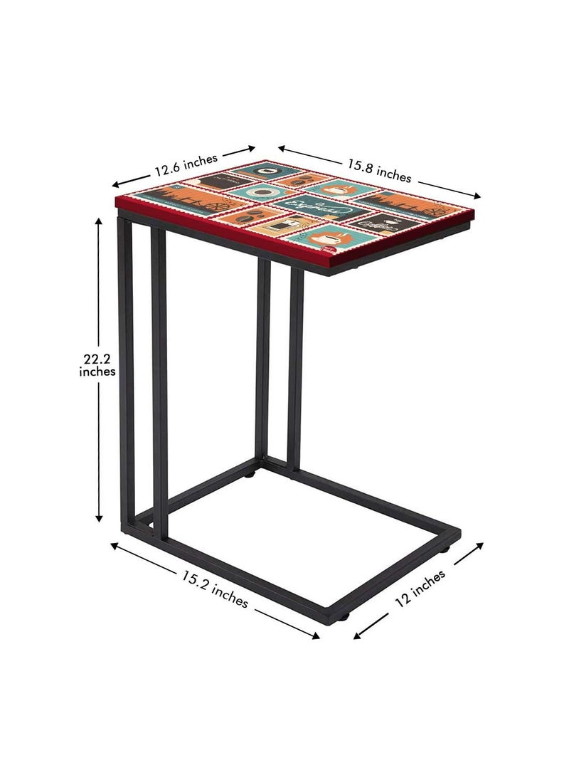 Nutcase Nutcase Design C Shaped Side Table for Laptop Work on Sofa CouchStudy Breakfast Snack Serving End Tables for Living Room Bedroom Express Coffee  - Image 3