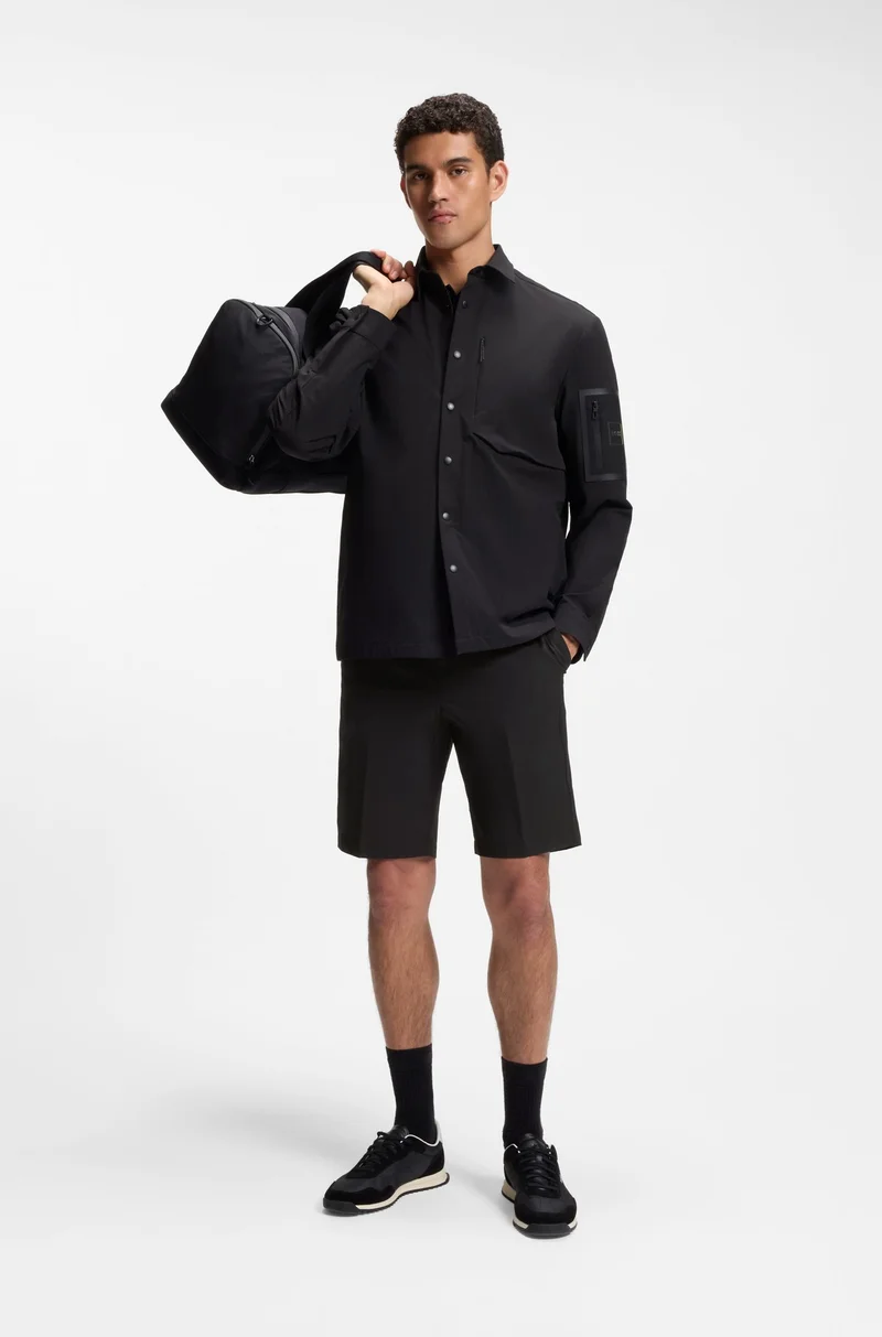 BOSS Water-repellent regular-fit shorts in quick-dry twill