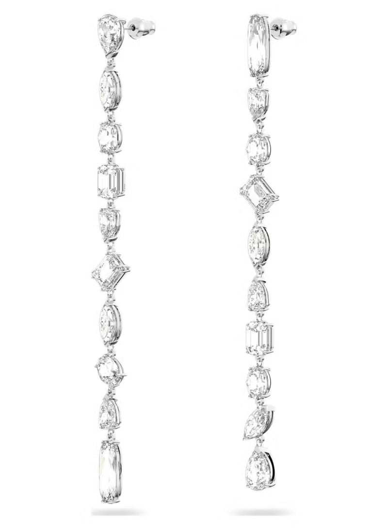 Swaro Gema drop earrings Asymmetric design  Long  White - Image 3