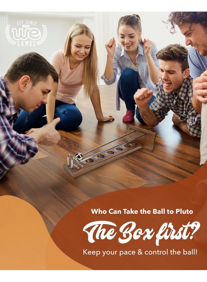 WE Games Shoot The Moon Game, Large 17.5 inch Size, Walnut Wood Stain, Retro Games for Adults, Classic Table Top Board Game - Image 2