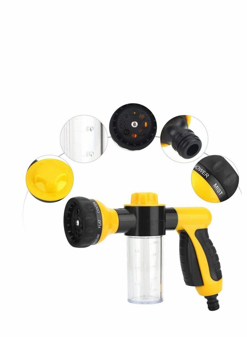 Generic Car Foam Sprayer Cannon Wash Gun Garden Hose Nozzle, 8 Adjustable Watering Patterns  - Image 3